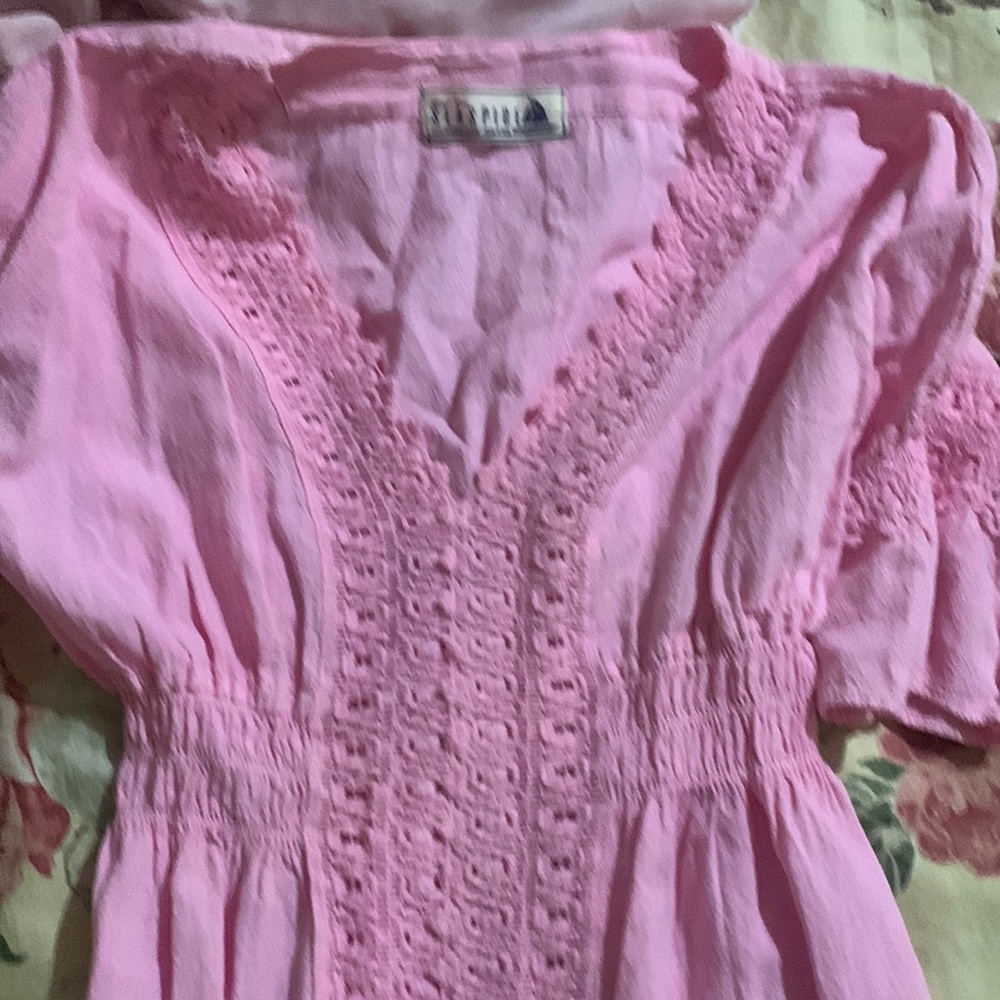 NWOT pink swim coverup